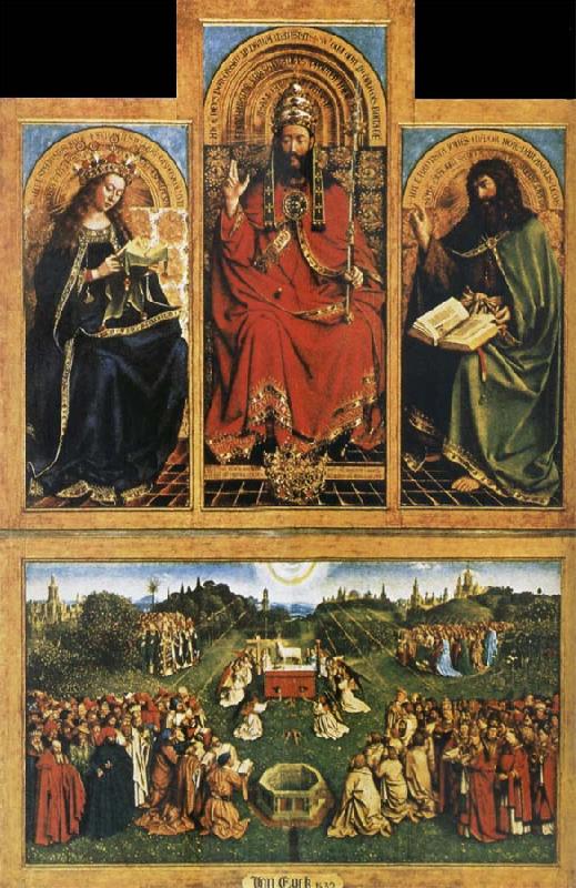 EYCK, Jan van Altarpiece of Ghent France oil painting art